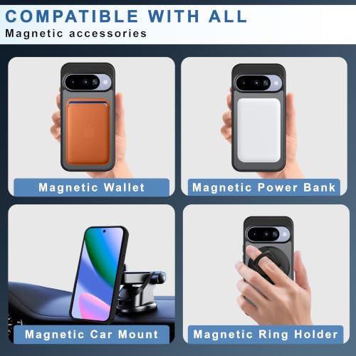 Image of CEDO Magnetic Cover for 10 /10 Pro | Compatible with MagSafe Wireless Charging | Matte Black Case Designed with Magnetic Lock Shockproof Edge Protection Backcover (Translucent Black)