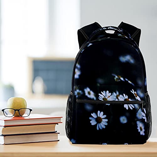 Sac à dos décontracté bleu à fleurs fini le manque de place - 6