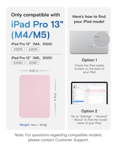 Image of MOFT Dynamic Folio Case for iPad Pro 13 Inch M5 2025 & M4 2024 | 20+ Viewing Angles | Unltr-Thin | Slim | Seamless Snap-on | Magnetic Stand | Portable |Two Tone | Auto Wake /Sleep