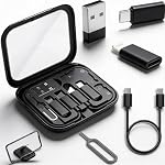 YANZIE USB-C Adaptateur de voyage Kit pour iPhone, Pixel & Galaxy: USB-A à C, Micro-USB à C , Type-C à la foudre , Court USB-C Câble, OTG, Boîtier miroir (noir) 12-Inch USB-C Câble et Micro-USB à C Converter pour iPhone, Pixel et Galaxy