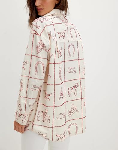 Button Down Shirts for Women Y2K Boho Floral Long Sleeve Flowy Blouse Cute Vintage Aesthetic Shirts Going Out Top3