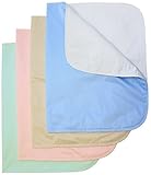 Washable Bed Pads/Reusable Incontinence Underpads 24x36-4 Pack - Blue, Green, Tan and Pink - Ideal for Children and Adults Wholesale Incontinence Protection