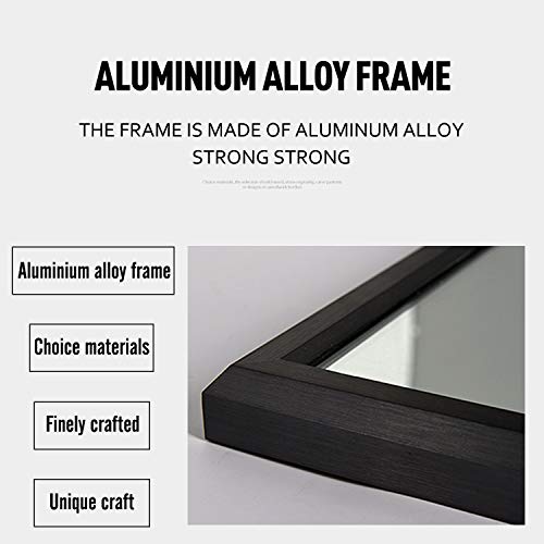 Image of NeuType Full Length Bedroom Wall-Mounted Floor Mirror with Standing Holder (Elegant Black)
