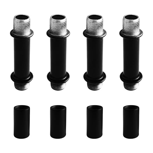 AUXBC 4 Sets 2” Straight Pipe Lamp Stem Kit, M10 Double End Threaded Lamp Rod Long Extension...