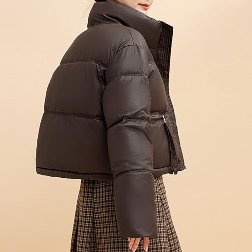 Womens Cropped Puffer Jacket Fashion Short Quilted Jacket Teen Girl Cute Puffy Bubble Coat Winter Warm Down Outerwear4