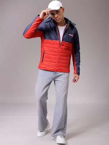 Image of The Indian Garage Co Men's Nylon Standard Slim Fit Mix & Match Puffer Jackets