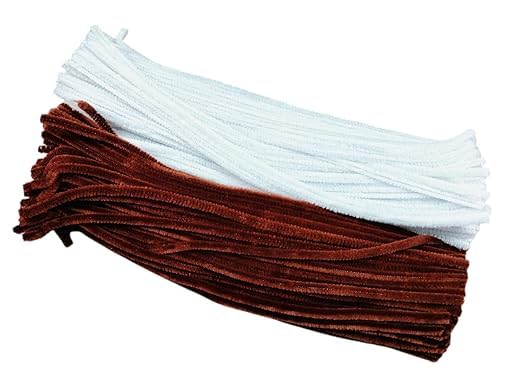 Image of 100Pc Pipe Cleaners Craft Set | Chenille Stem Fuzzy Sticks DIY Craft Supplies for Art Projects Activities, Decorations, Flower Making, Modeling & Sculpting (Maroon)