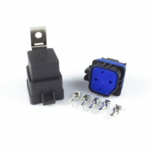 JOMMLKOX 1pcs Automotive Relay NO Normally Open + NC Normally Closed 40A 12V 5P Full Integrated with Relay Seat