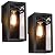 Outdoor Wall Light Fixtures, Exterior Waterproof Lanterns, Black Porch Lights with Glass Shade, Sconces Wall Mount Lighting with E26 Socket, Anti-Rust Wall Lamps for Patio Front Door Entryway, 2-Pack