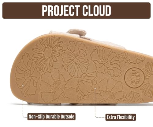 Image of Project Cloud Girls Sandals - Adjustable Buckle Girls Slides with Plush and Soft Insole Kids Sandals - Non-Slip and Lightweight Slides for Kids