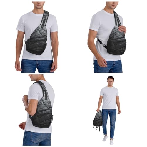 Bolso tipo Sling para hombre y mujer negro miniatura 7