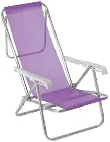 Cadeira De Praia Piscina Reclinável 8 Posições Alumínio - ORIGINAL MOR (2293 - LILÁS)