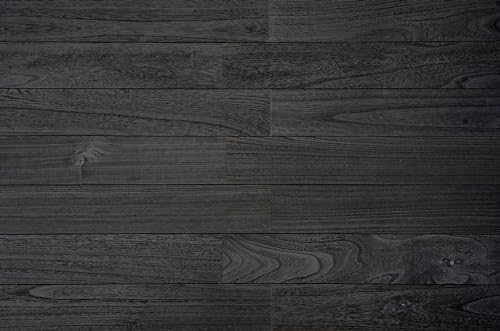 SINGULARWOOD Wall Planks,Rustic Accent Real Wood Panels for Interior Wall Decor,DIY Peel and Stick Easy Installation (12 Sheets/14.50 Sq Ft/Box),Ebony-Charcoal Black