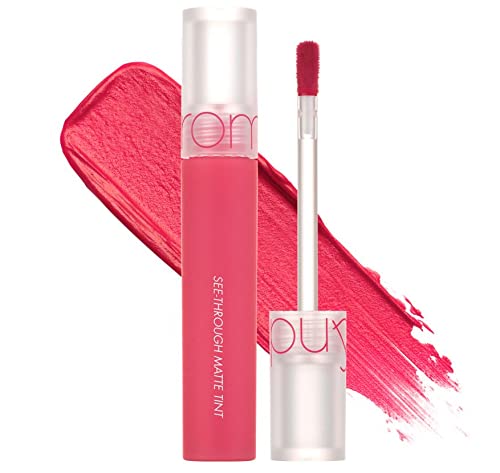 [rom&nd] See-through Matte Tint 6 colors | Long-lasting, Lightweight, Watery at the first, soft matte finish at the last | Lip Tint for Daily Use, K-beauty | 3.8g/0.13oz No.01 PINK FOLD