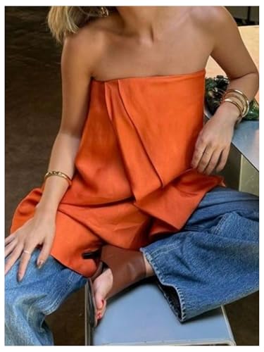 SOLY HUX Women's Tube Top Strapless Sleeveless Going Out Summer Flowy Bandeau Tops3