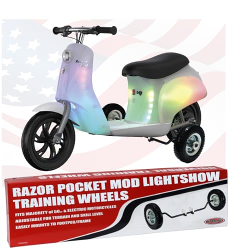 Image of Hardline Products USA Training Wheels for Razor Pocket Mod Scooter Lightshow