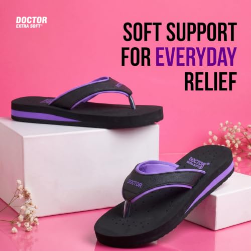 Image of DOCTOR EXTRA SOFT Care Diabetic Orthopedic Pregnancy Flat Super Comfort Dr Flipflops and House Slippers For Women's and Girl's