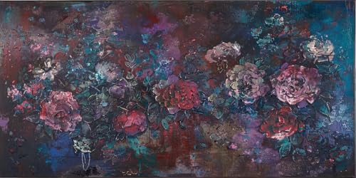 Diamond Painting fleurs femme 70x140 cm broderie diamant grand format pour décoration B-203