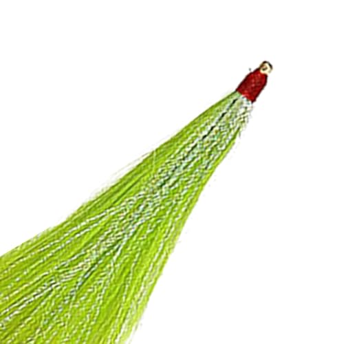 MagiDeal 12 Stück Angel-Bucktail-Teaser, Angelköder, tragbares, handgefertigtes Zubehör, Angelgerät, Salzwasserstecker für das Angeln im Freien, Grün