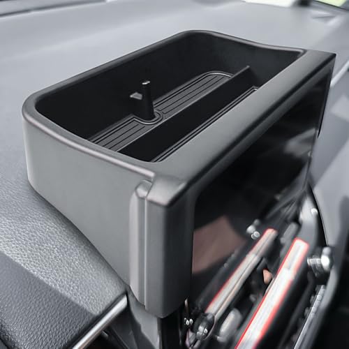 RUNROAD Dashboard Organizer Tray Compatible with Toyota Corolla 2019-2026 and Corolla Cross 2022-2026 Accessories Dash Board Behind Screen Storage Box Coin Holder (ONLY Fit 8-inch Touch Screen)