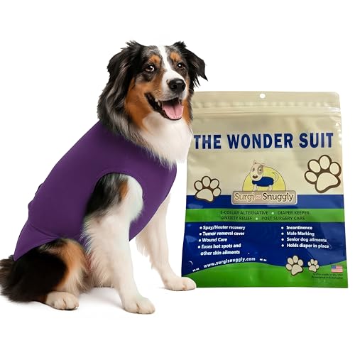 Surgi Snuggly E Halsband-Alternative mit antimikrobiell, schützt Wunden und Bandagen Ihres Haustieres, unterstützt Hot Spots, bietet Anti-Angstlinderung