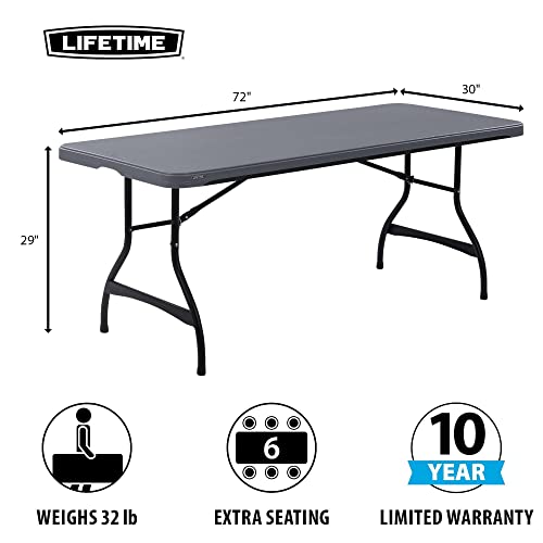 Image of Lifetime 6-Foot Nesting Table, Gray