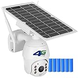 ZINKER Cámara de Seguridad Exterior 4G SIM Panel...