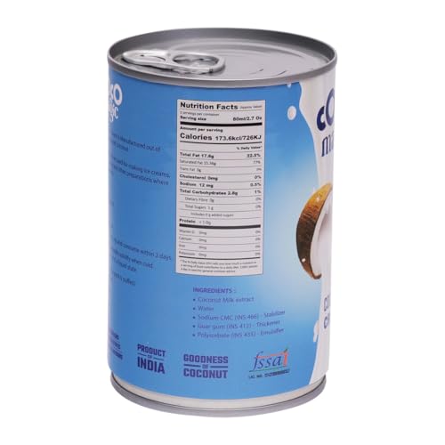 Image of Cocomagic Coconut Cream (400 Ml) [ Rich & Creamy Texture with No Added Artificial | Made in India ] Natural unsweetened Used For Cooking & Baking Purposes