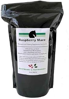Hormone and Calming Supplement for Horses All Natural Pure Raspberry and Peppermint Leaf Herbal Blend 14 oz.
