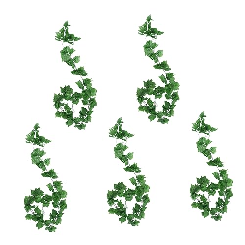 MUELODSIC 5 Piezas Simulación Parra Artificiales Verdes de Enredadera Decorativa Realista para Pared Decoración de Fiesta y Hogar sin Aspecto Natural y Duradero
