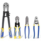 Evertools 4pc Bolt Cutter Pliers Sets, Heavy Duty Bolt Cutters, 14' Bolt Cutter and 8' Wire Cable Cutter, Mini 8' Bolt Cutter, 8' Cable Cutter for Cutting Locks, Steel Wire, Barbed Wire, Chains