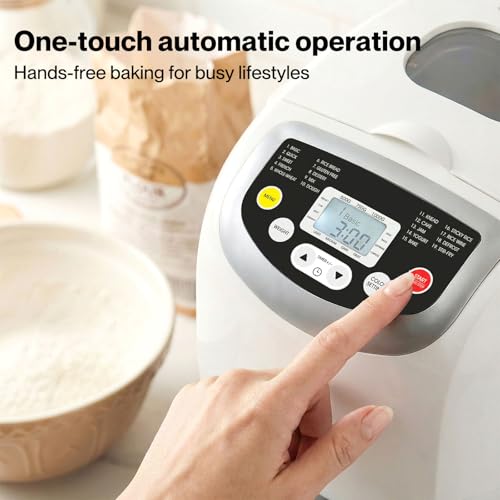 Spector Automatic Bread Maker, 2lb Capacity with 3 Loaf Sizes (500g/750g/1000g), 600W Bread Machine Featuring 15-Hour Delay Timer & 3 Crust Settings - Image 3
