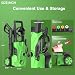 Electric Pressure Washer with 4 Interchangeable Nozzles, 420L/H Flow Rate, 8M High-Pressure Hose, 11M Power Cable for Car, Patio, Garden, Fences, Yard, Driveways