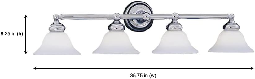 Designers Fountain 4964-CH Opal Essence 4 Light Bath Bar