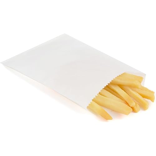 100-pack 3x5 Inches Mini Size White Kraft Paper Bags for Bakery Cookies Treats Snacks Popcorn Small Gift bag