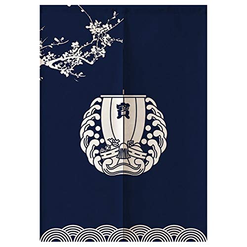 Outbit Cortina de Puerta - Patrón de Barco Decorativo de Estilo japonés...