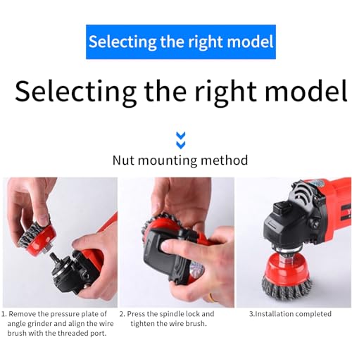 Image of 5Pcs Wire Wheel Brush, Wire Wheel for Angle Grinder & Cup Brush, M14 Screw Thread Twisted Knotted Heavy Cleaning, for Rust Removal, Paint Stripping, Weld Cleaning and Surface Preparation on Metal
