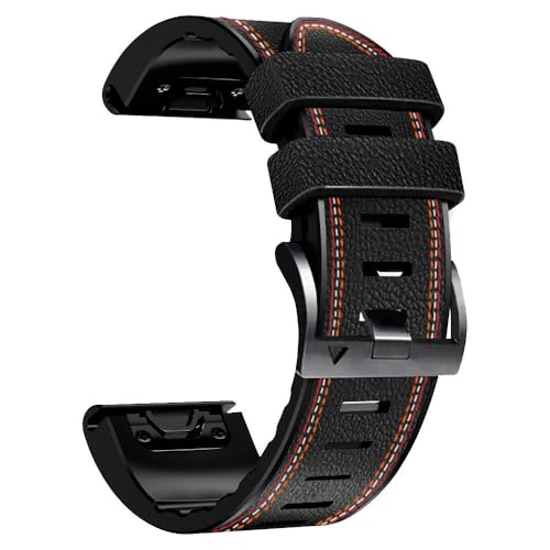 Bracelet en cuir et silicone de 26mm 22mm pour Fenix 7 7x 6x