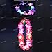 Produktbild FimGGe Licht leuchtende LED Hawaii Hula Luau Blume Kopfbedeckung Leis Girlande Kranz Halskette Stirnband Geburtstag Hochzeitsfeier Dekoration, rosa   Girlande