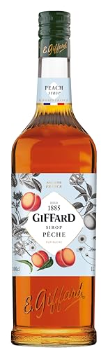 GIFFARD - Peach Syrup - French Recipe and Manufactured - Fruity and Gourmet - 1 Litre, 0.0% vol, 100cl