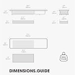 FENGE Dual Monitor Riser, 37 Inch Monitor Stand for Desk, Solid Wood Desk Shelf with Large Drawer Organizer, No Assembly Computer Stand for PC, Laptop, Printer, TV, Oak