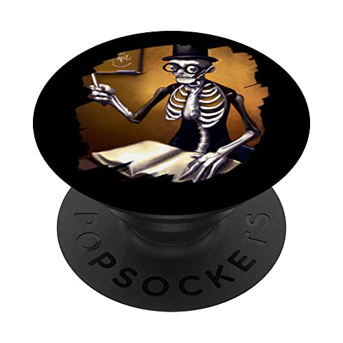 Lindo esqueleto divertido profesor profesor escuela Halloween PopSockets PopGrip Intercambiable