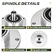 3-Pack 037-2000-00, 037-2050-00 Spindle Assembly, 42'' 48'' 54'' Lawn Mower Deck Spindle Rebuild Kit, Compatible with Bad Boy MZ Magnum Deck Mower, Spindle Height-5 2/3