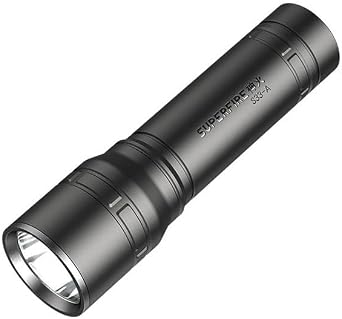 SuperFire Mini Flashlights Handheld, Small Flashlights Powerful, Super Bright Tactical Flashlight LED, Rechargeable Flash Light with 4 Lighting Modes,High Lumens for Home, Emergency, CampingS3-A