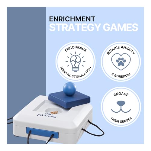 TRIXIE Hundespielzeug Intelligenz Dog Activity Strategiespiel „Gamble Box“ – Anspruchsvolles Intelligenzspielzeug für Hunde zur Beschäftigung, 15x15cm – 32011