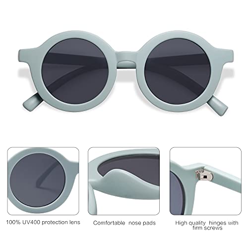 Image of SOJOS Cute Round Polarized Sunglasses for Kids Girls Boys UV400 Protection De Sol Gafas Beach Holiday