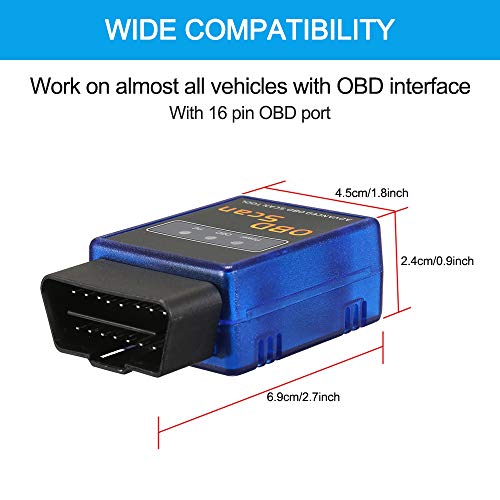 GoolRC Detector azul da ferramenta do varredor do OBD OBDⅡ com conexão de BT para o serviço de Windo