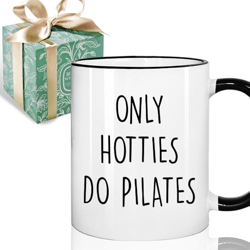 Puouoonyi Funny Pilates Gifts for Women, Fitness Gifts for Friend Sister Coworkers, Mother's Day, Birthday, Appreciation Gifts for Mom Pilates Instructor 11oz