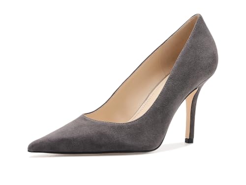 Image of Nine West Women's Gemmha Dark Grey Suede 11 Medium