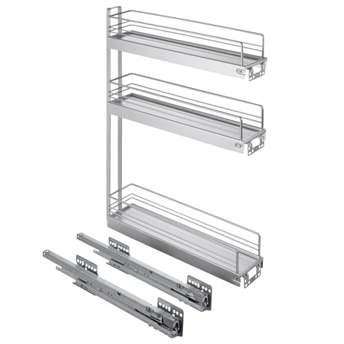 SOTECH 15er Unterschrankauszug Classic 90° 3-etagig rechts silbergrau...